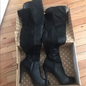 Black over the knee boots