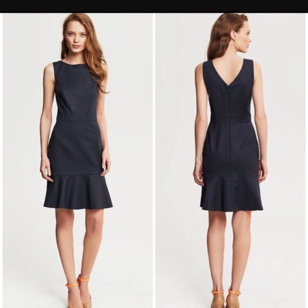 NeverWorn Banana Republic Suit Sleek Flounce Dress