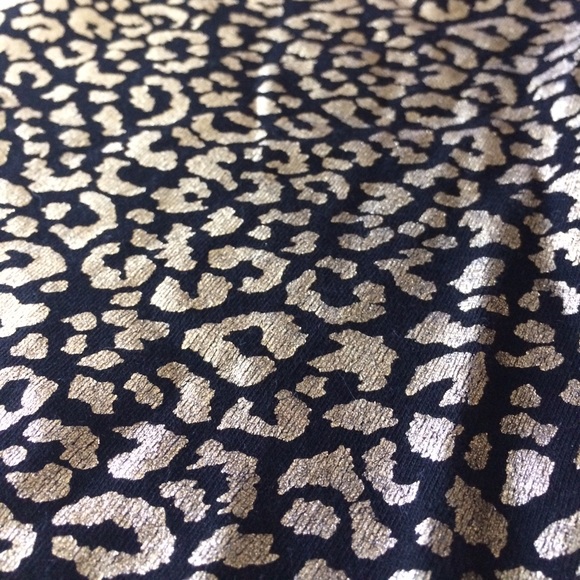 Black and Gold Leopard Mini Skirt - Picture 3 of 4