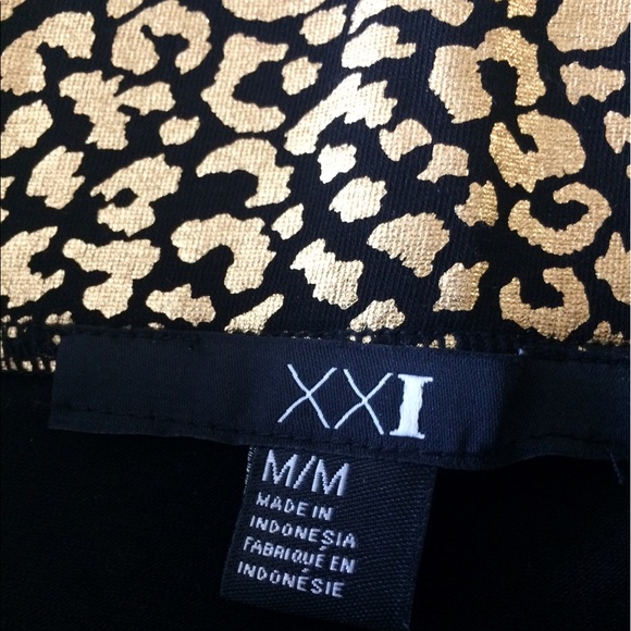 Black and Gold Leopard Mini Skirt - Picture 4 of 4