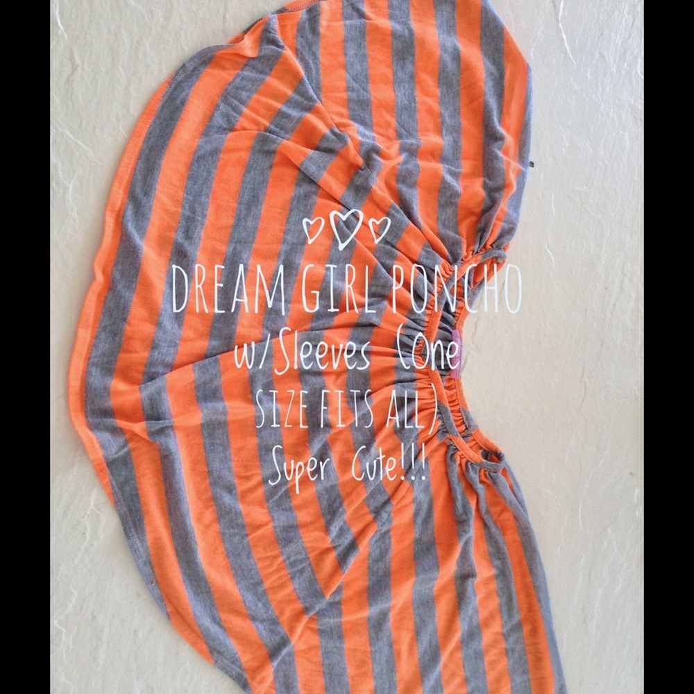 Dream Girl (one size) Kids Poncho W/Sleeves Cute!!