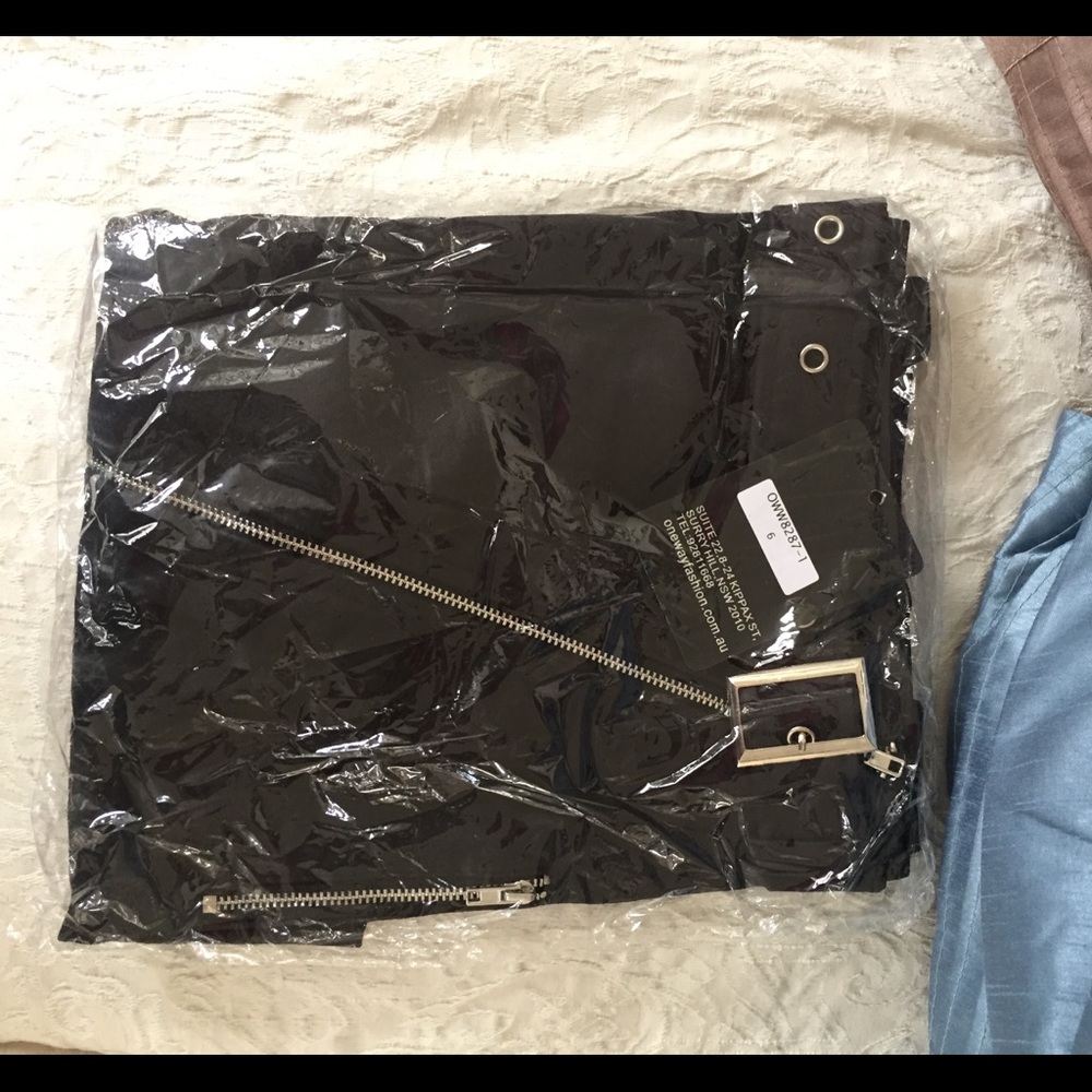 Black Suede Mink Skirt