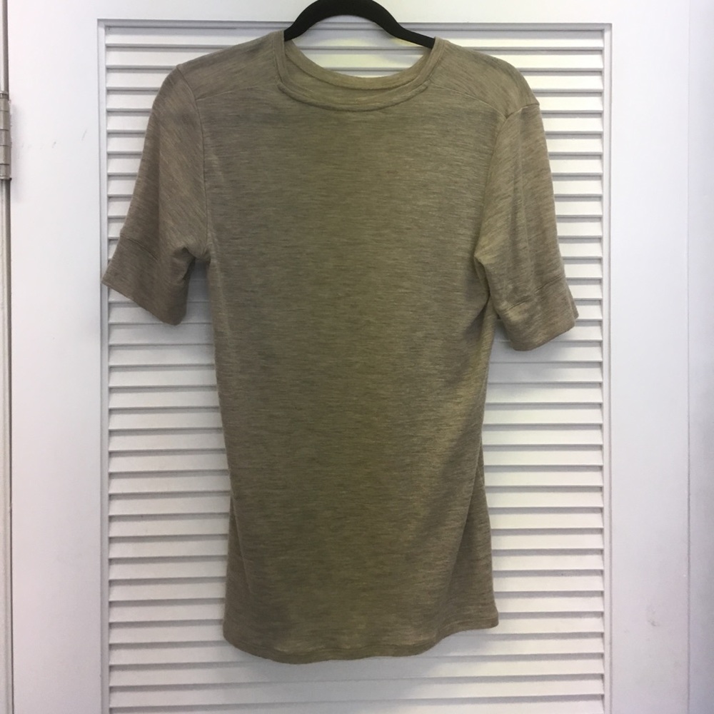 Vince Light Brown Short Sleeve Crew