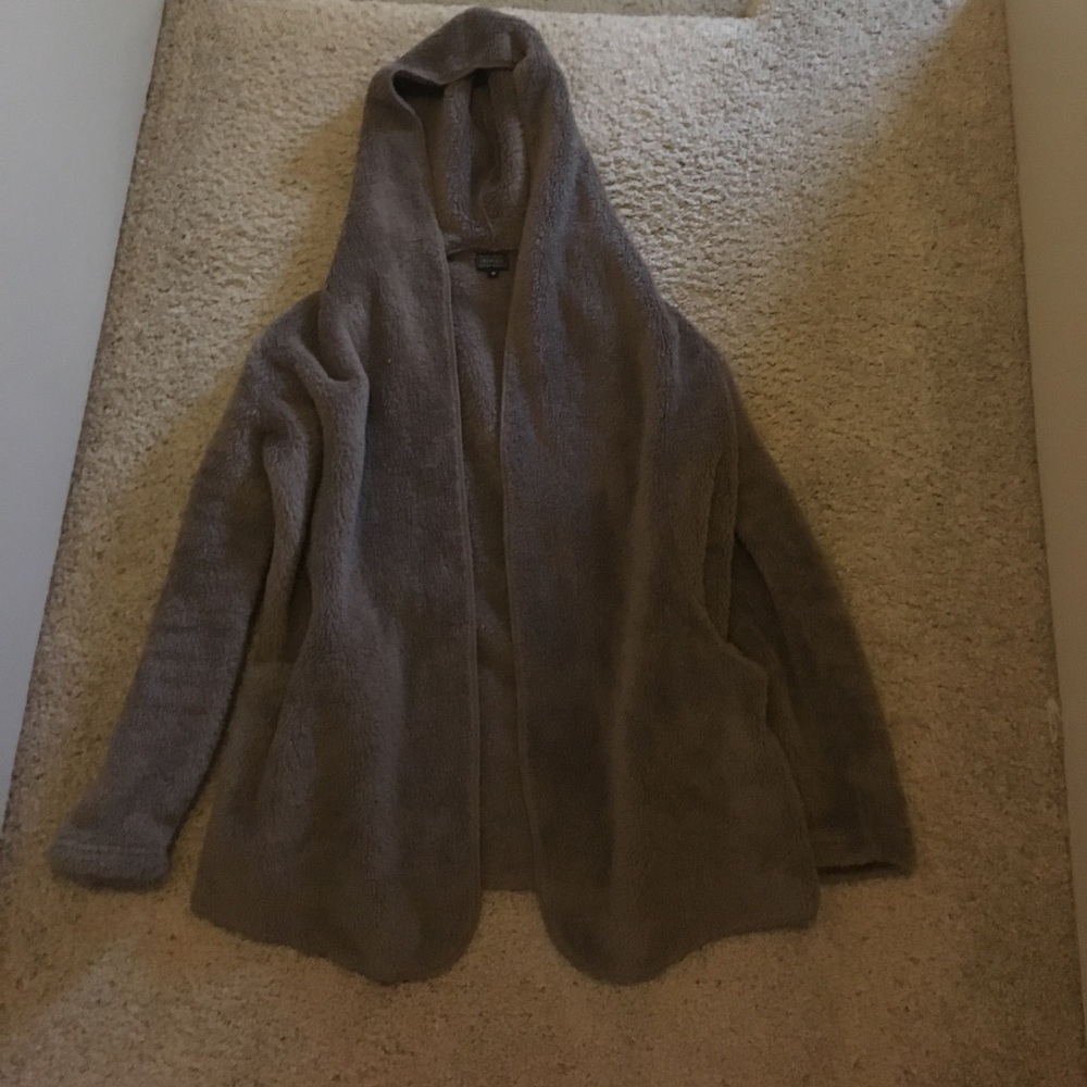 Sherpa hooded cardigan