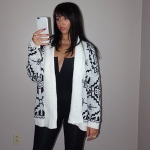 White&Black Tribal Sweater