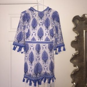Blue tassel romper never wore! Size small
