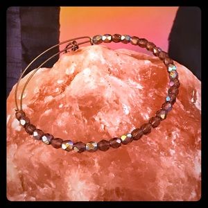 Alex and Ani Purple Beaded Bangle