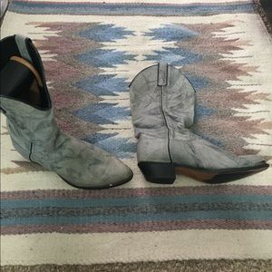 Gray cow girl boots