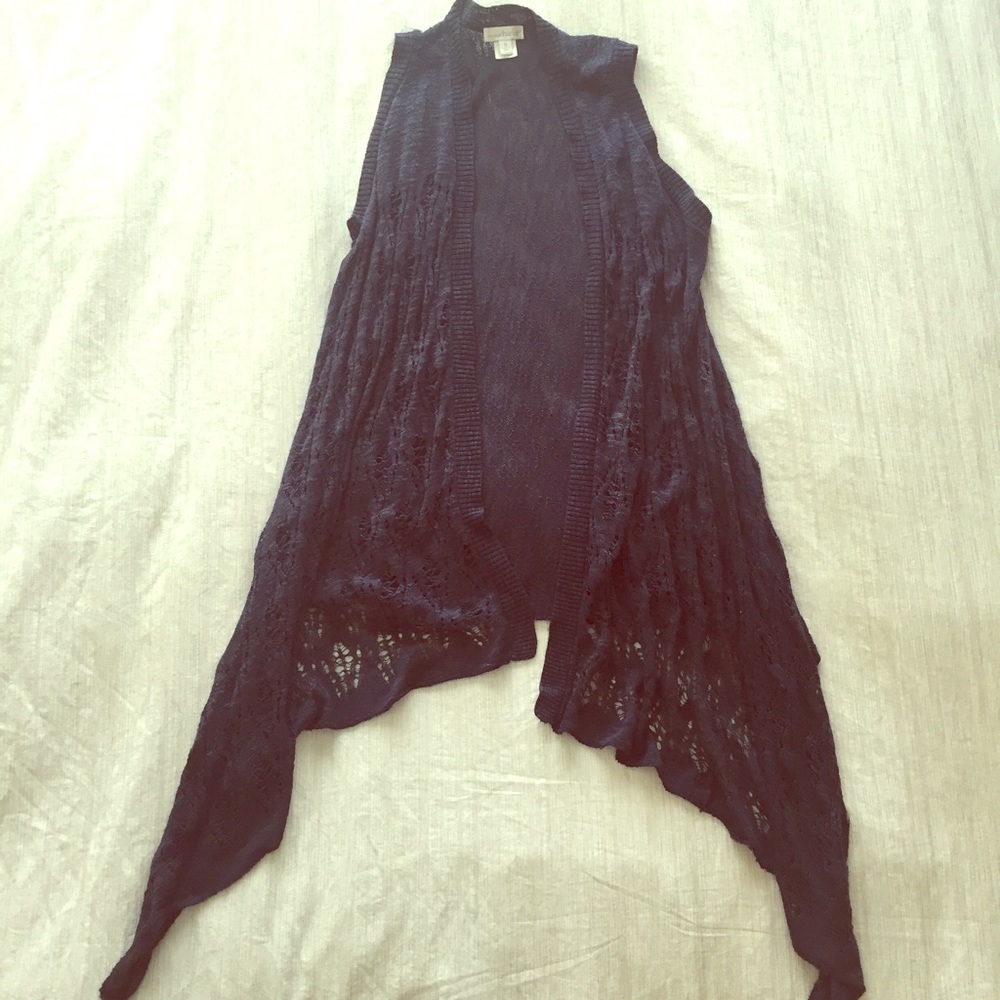 Navy knit vest