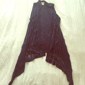 Navy knit vest