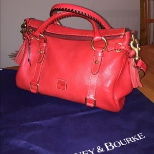 Dooney and Bourke Florentine Satchel in Red