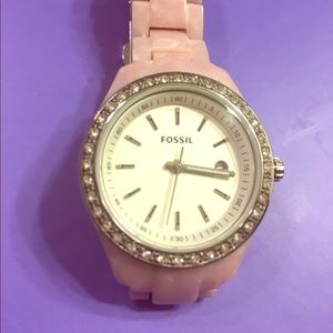 Pink Fossil Watch