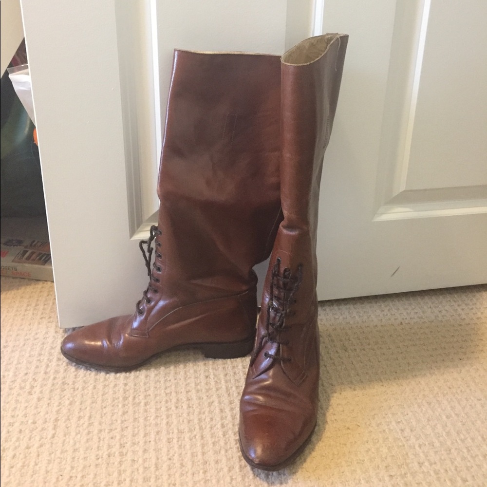 Leather riding boots