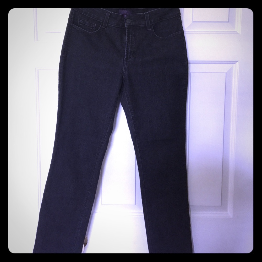 NYDJ women's slight distress black jeans