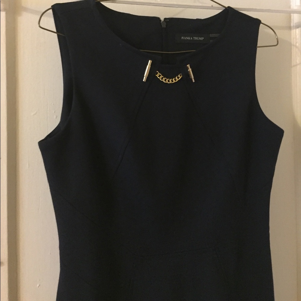 Ivanka Trump fitted Navy Blue Dress
