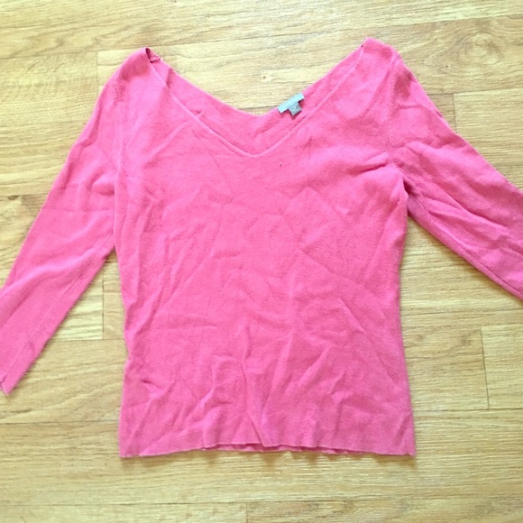 Ann Taylor Sweaters - Pink V-neck Sweater