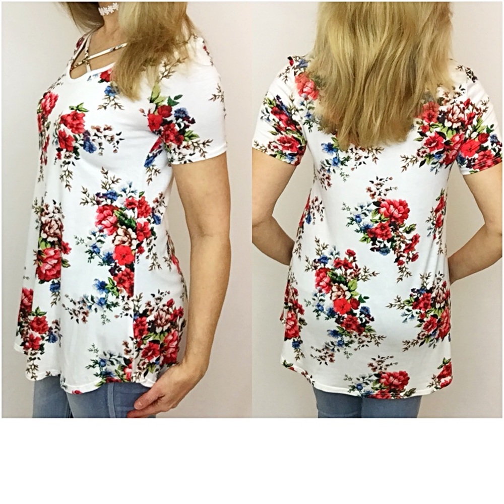 🔴PRICEDROP🔴Last1❗️Crisscross Flowy Tunic Top SM - Picture 6 of 7