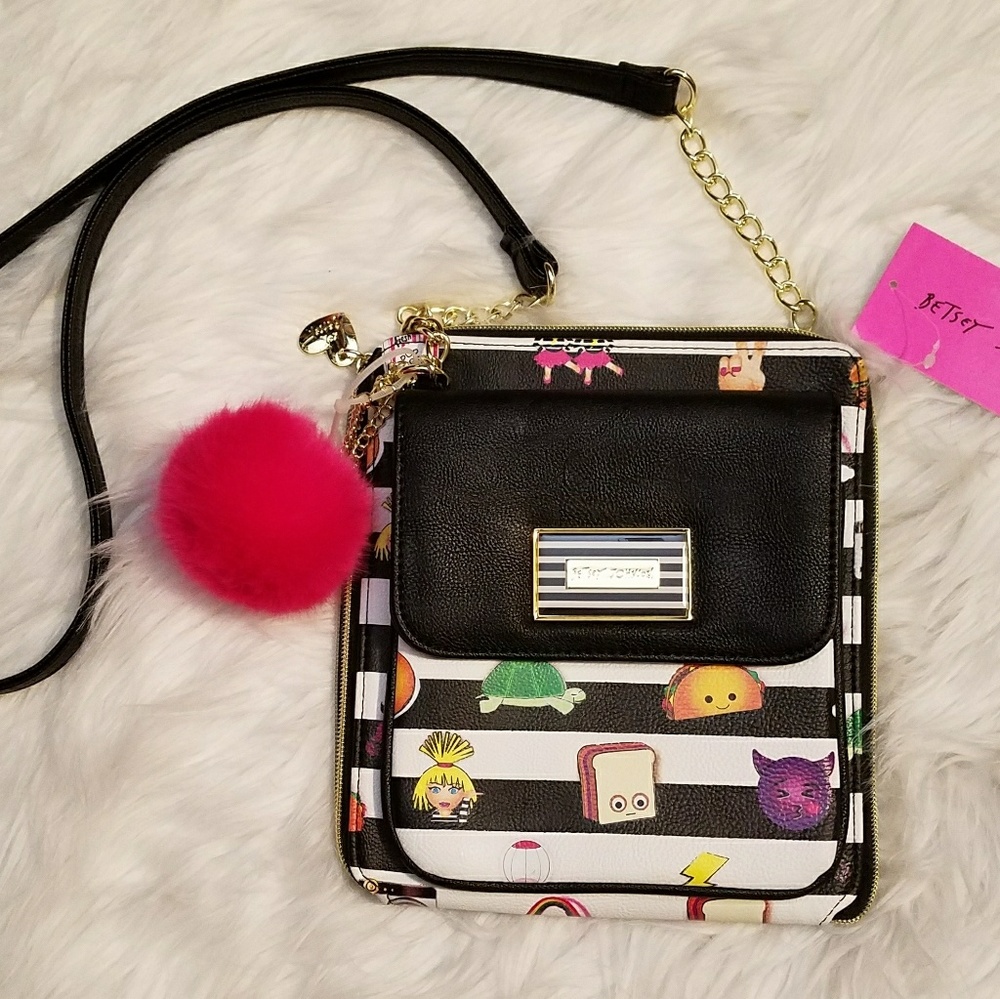 NWT Betsey Johnson Emoji Crossbody Purse
