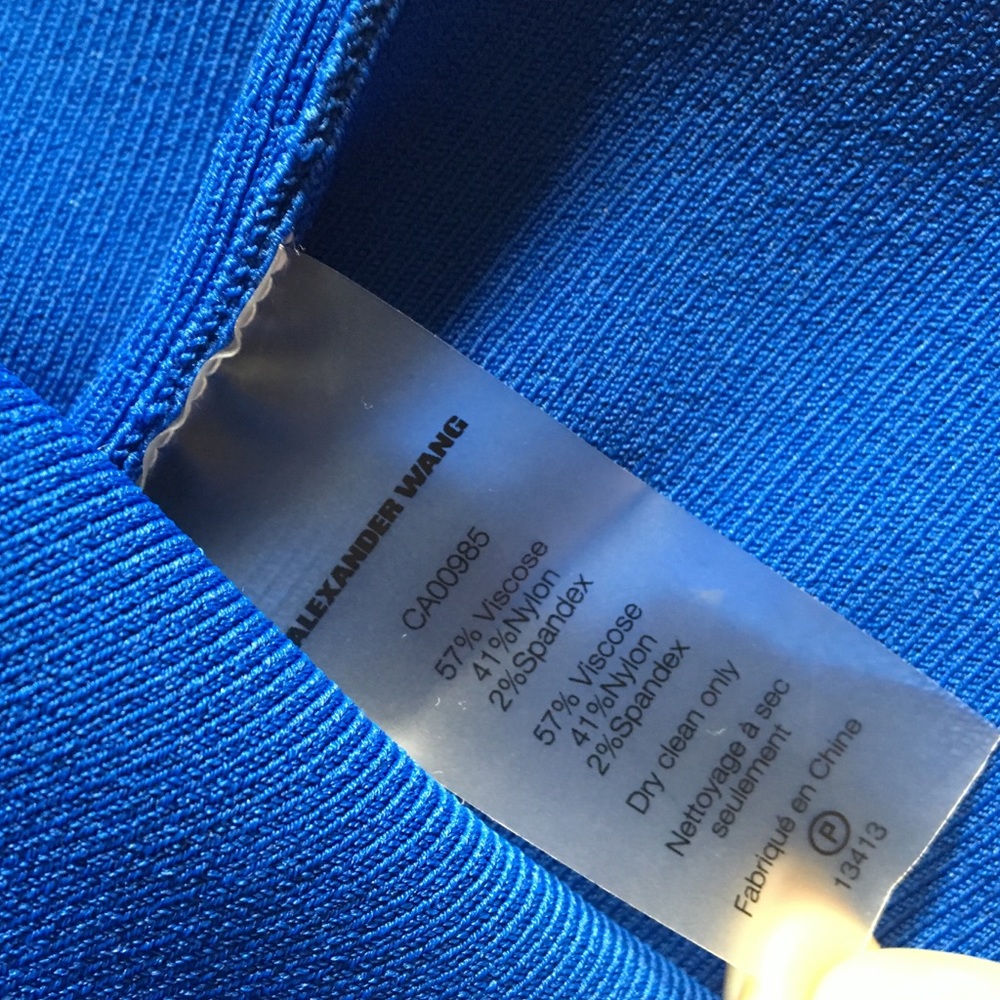 Alexander Wang Royal Blue Spandex Dress