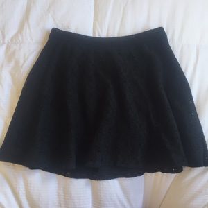 Black Lace Skater Skirt