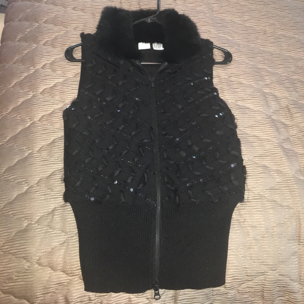 Black sweater vest