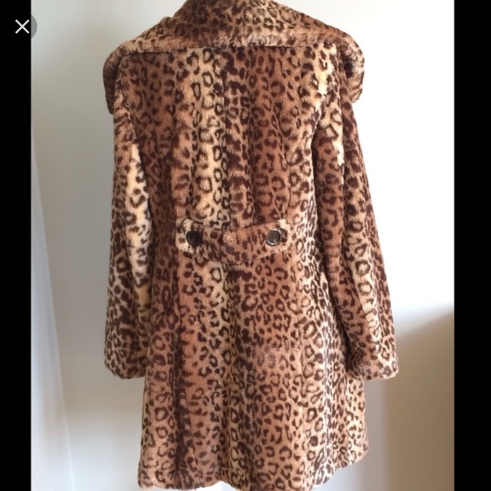 Leopard coat faux fur