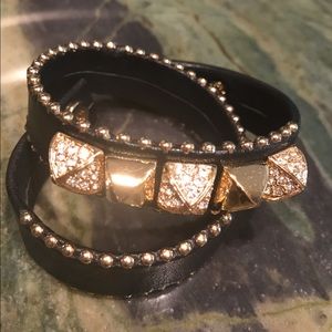 Juicy Couture double wrap leather bracelet