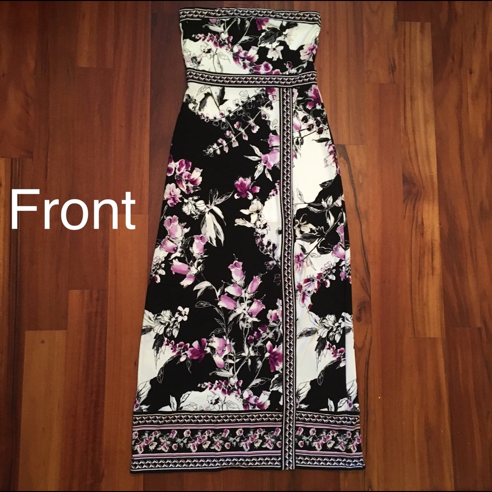 NWT Strapless Floral Print Maxi Dress! - Picture 3 of 7