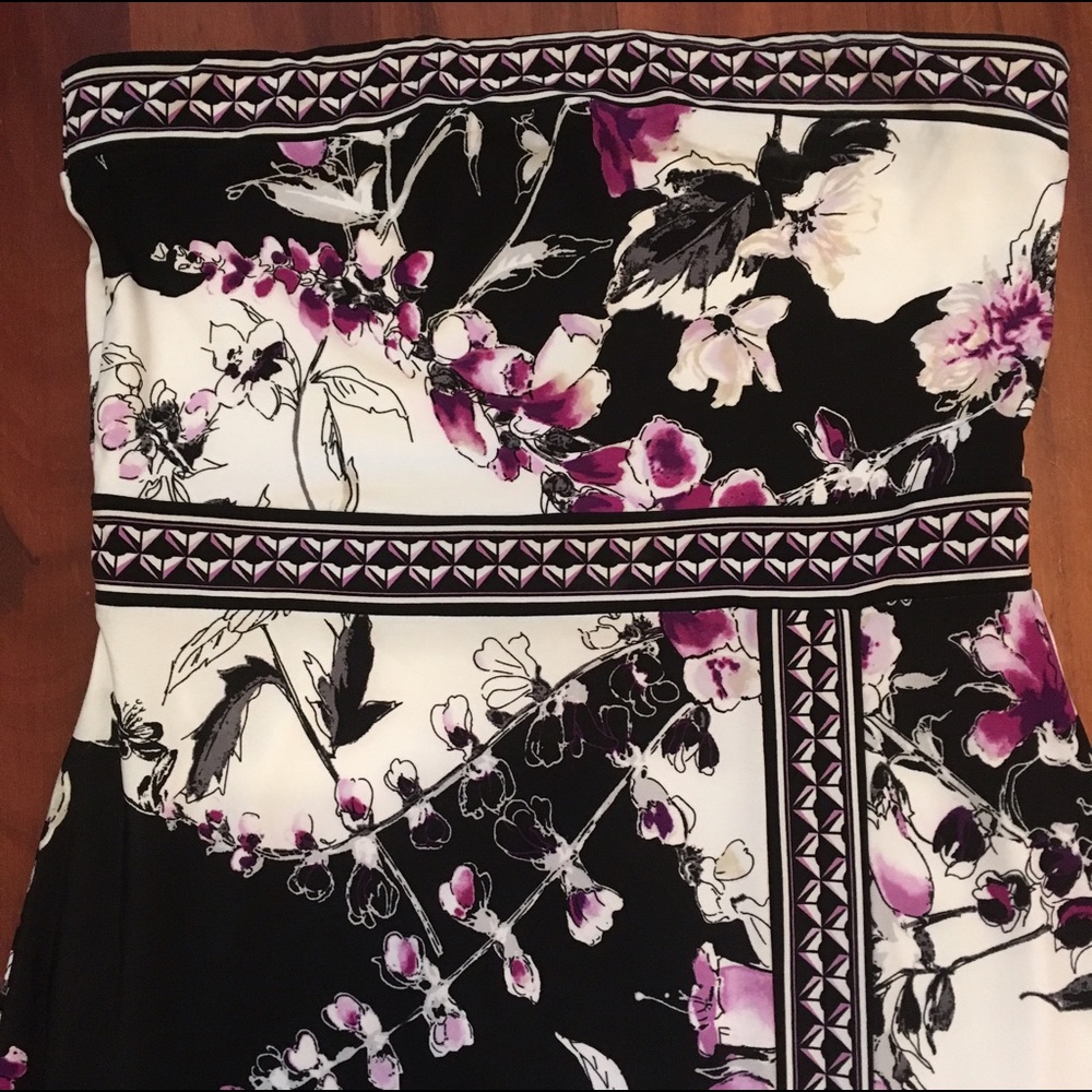 NWT Strapless Floral Print Maxi Dress! - Picture 6 of 7