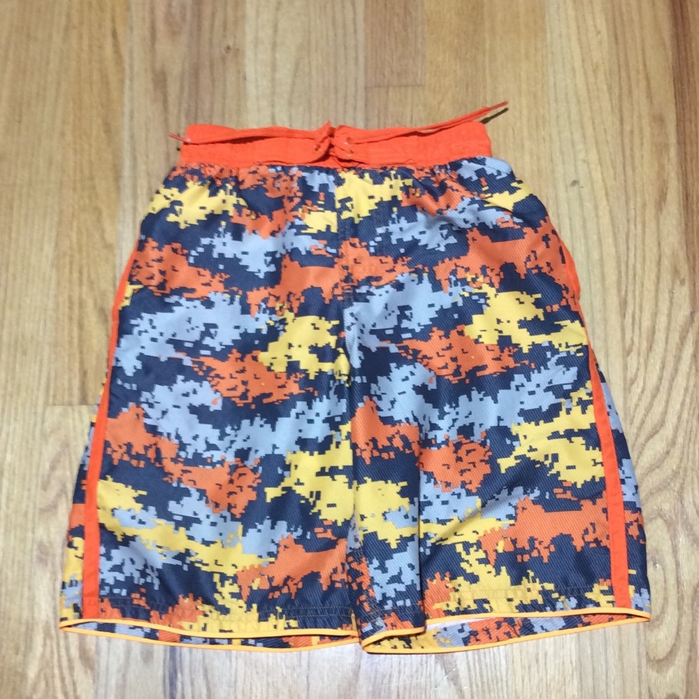 Nike Orange Camo Swimsuit Youth Medium