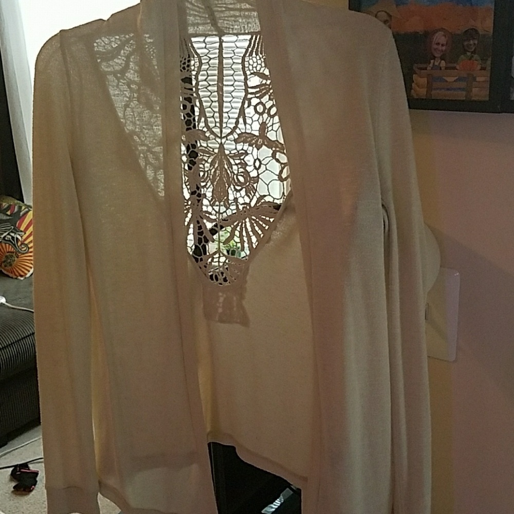 Open work cardigan