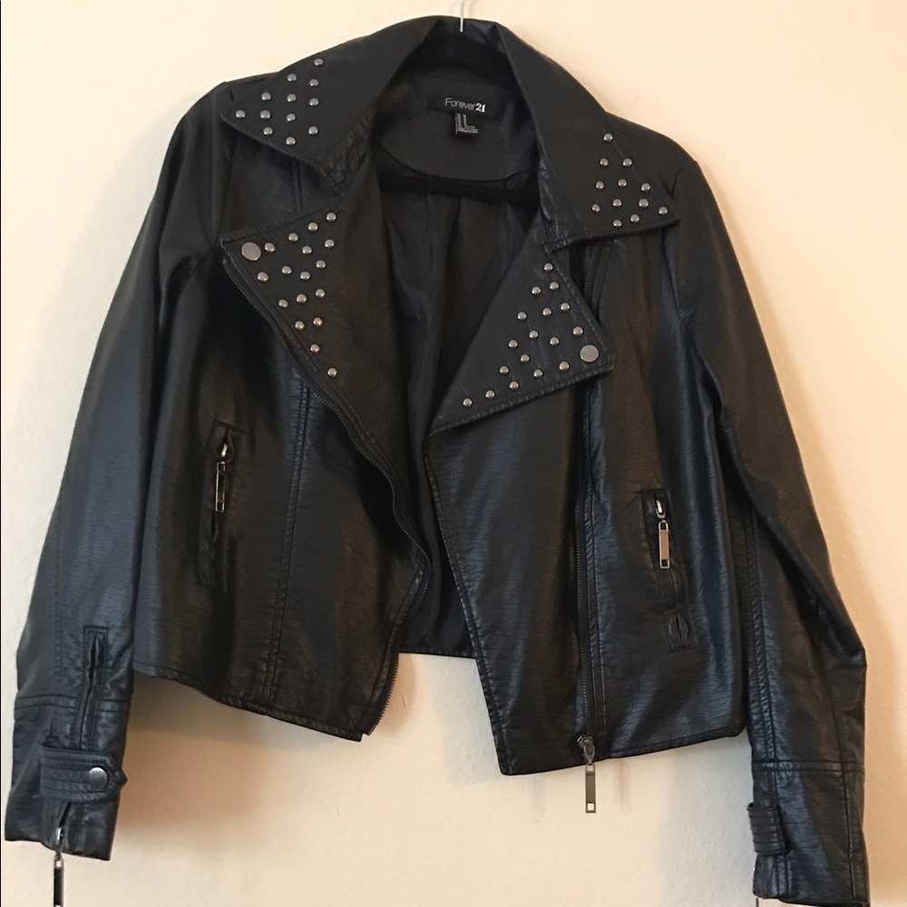 Forever 21 faux leather moto jacket