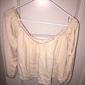 Flowy off the shoulder crop top