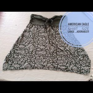 American Eagle Outfitters Strapless Shirt Size L