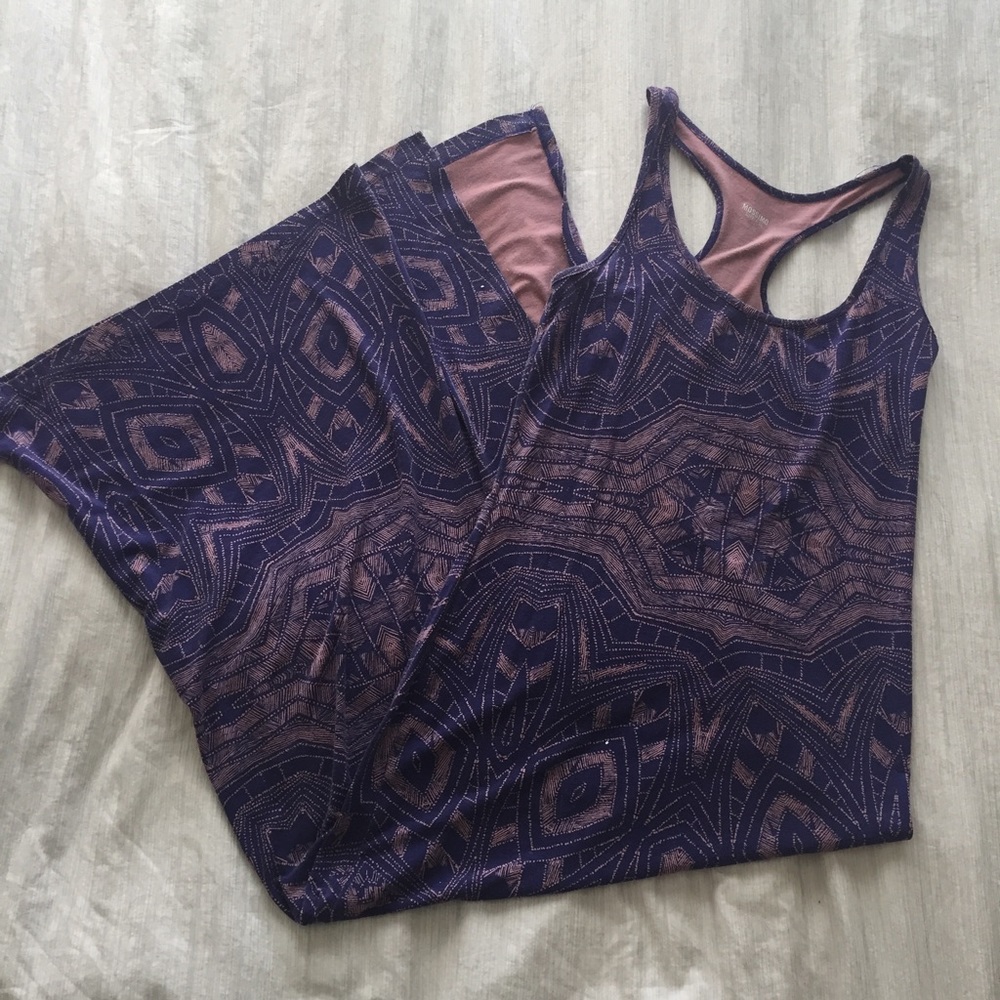 Purple racerback maxi dress