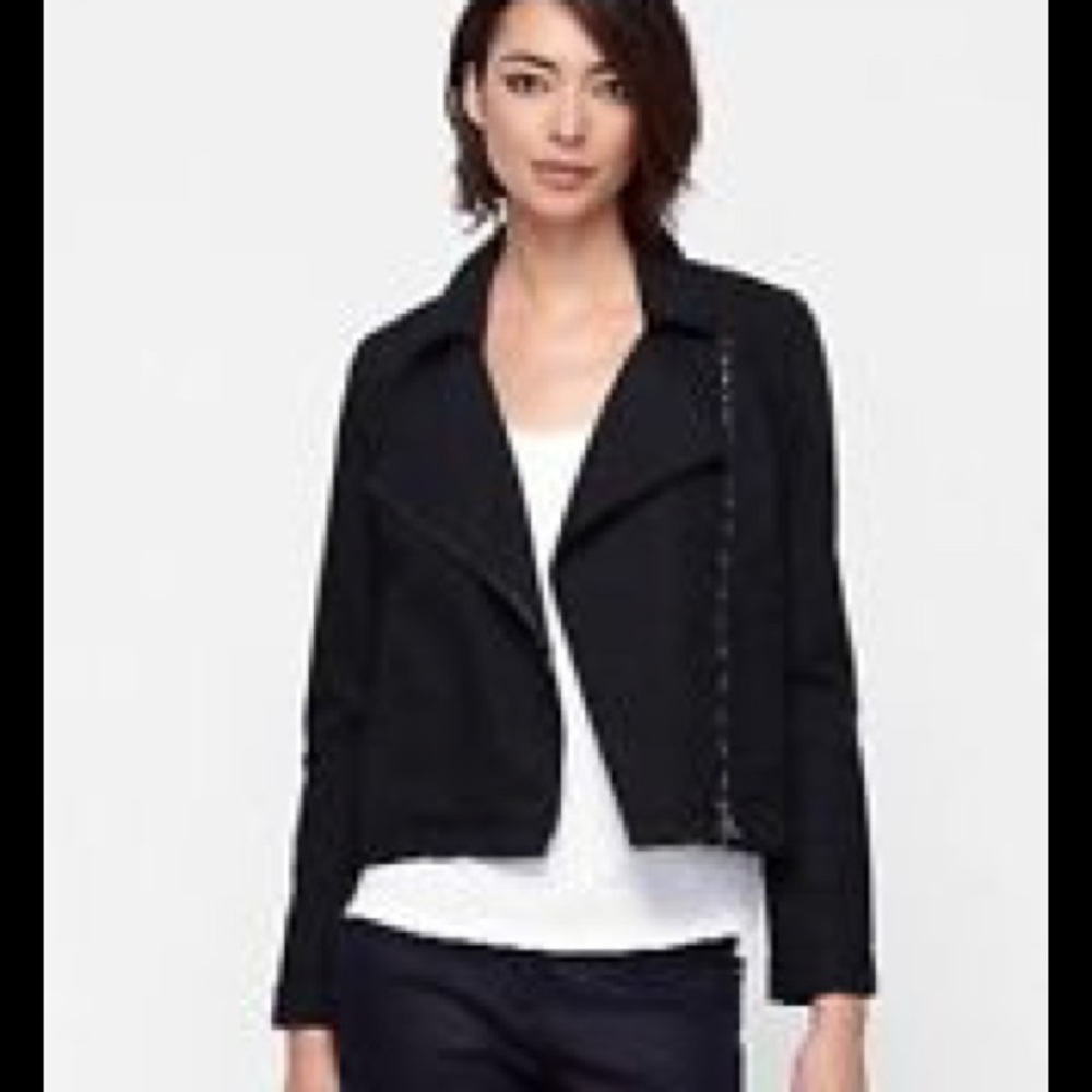 Eileen Fisher cotton moto jacket size XS