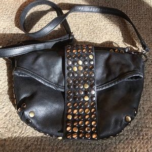 MMS faux leather studded cross body
