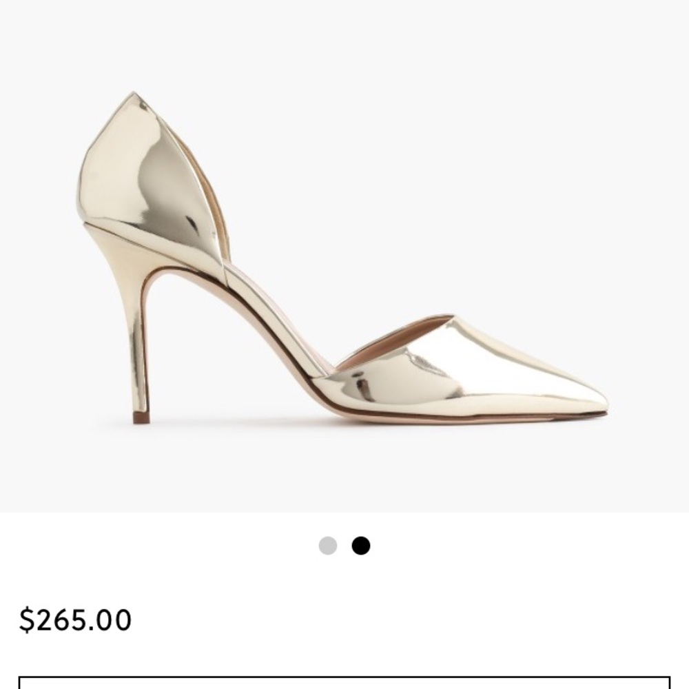 J.crew Elsie metallic d'Orsay pumps SOLD OUT
