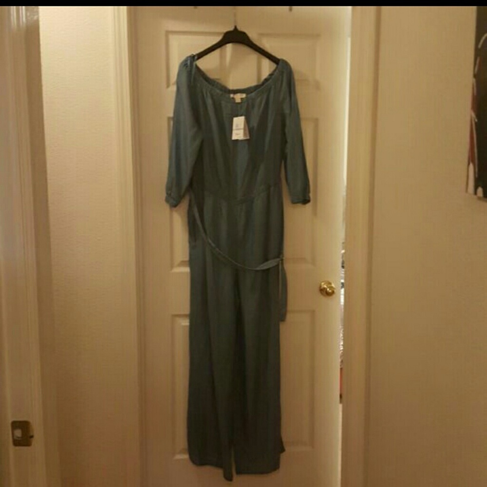 MK women's denim jumpsuit