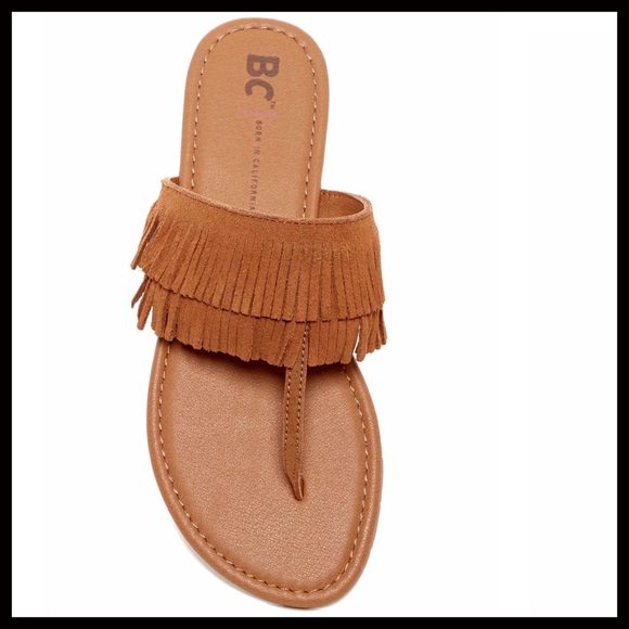SUEDE & LEATHER FRINGE FLAT SANDALS - Picture 3 of 8