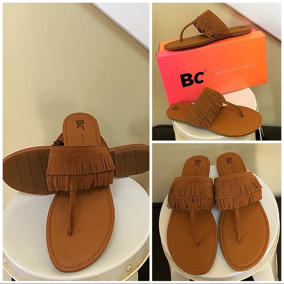 SUEDE & LEATHER FRINGE FLAT SANDALS - Picture 4 of 8