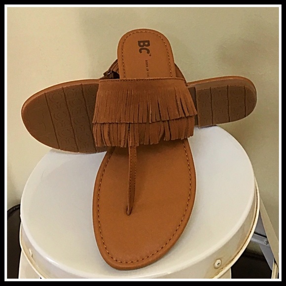 SUEDE & LEATHER FRINGE FLAT SANDALS - Picture 6 of 8
