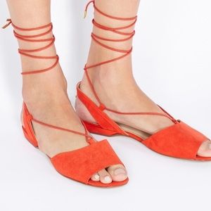 ALDO ABOING SLING BACK LACE UP SANDALS