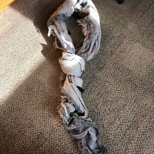 Steve Madden grey tye dye and pattern scarf
