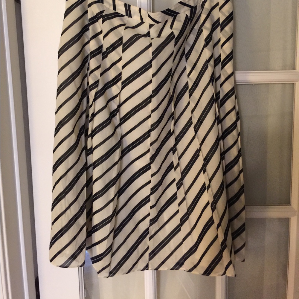 Striped midi pleated stripe skirt size 14