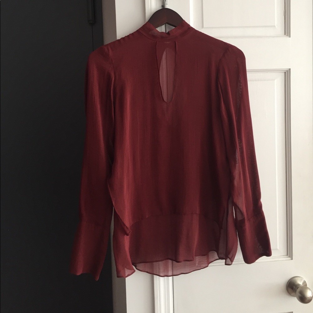 Zara burgundy top shirt.
