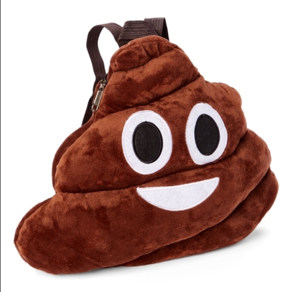 Brown Emoji Backpack.