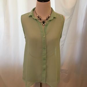 Lace back blouse