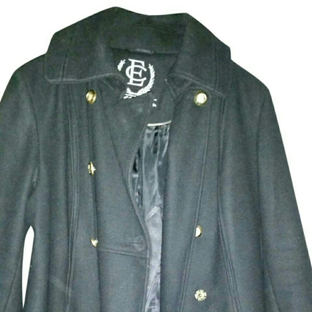 ESPRIT Black Wool Pea Coat