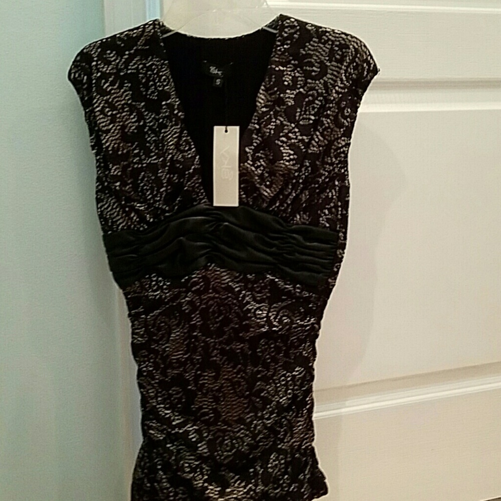 NBW beautiful black and silver top